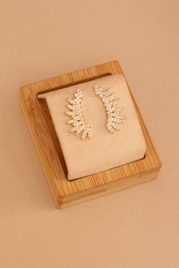 Brinco Ear Cuff Mini Folhagem | Ouro - Imagem 2