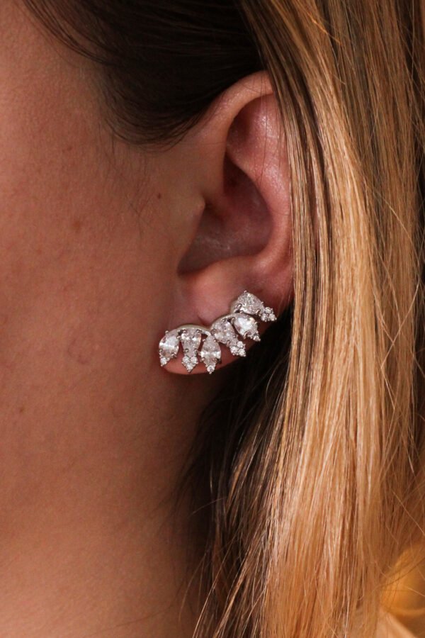 Brinco Ear Cuff Cristal
