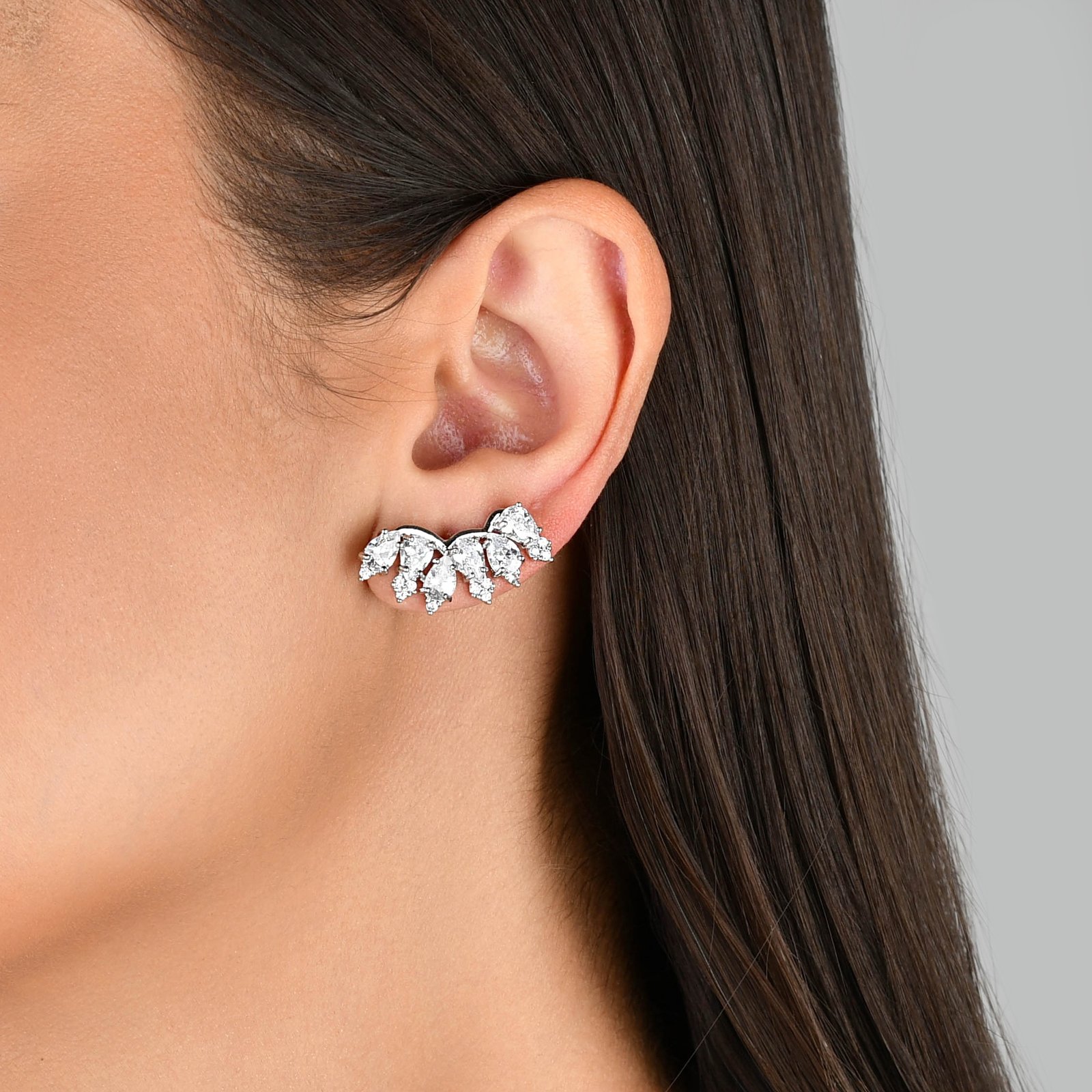 Brinco Ear Cuff Cristal