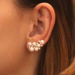 Brinco Ear Cuff Cascata Pérola | Ouro