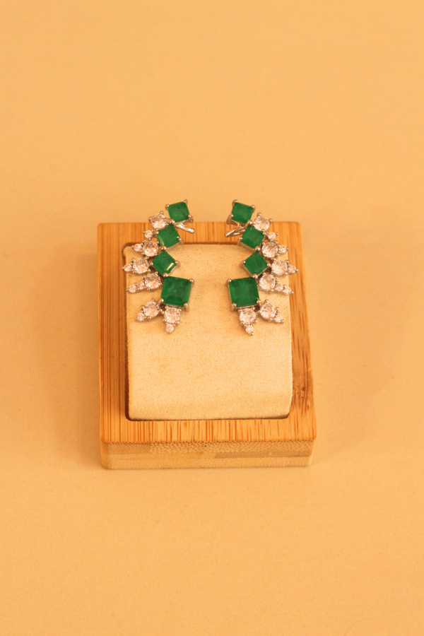 Ear Cuff Rebeca Verde Esmeralda