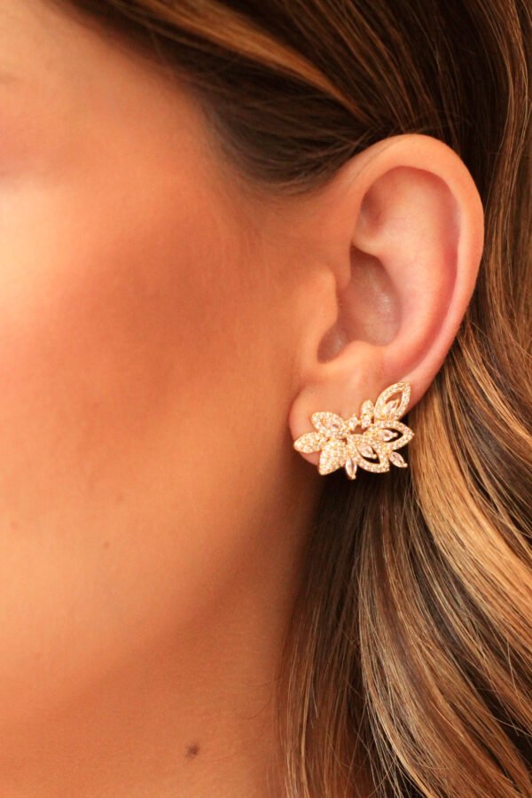 Brinco Ear Cuff Lua de Prata Ouro