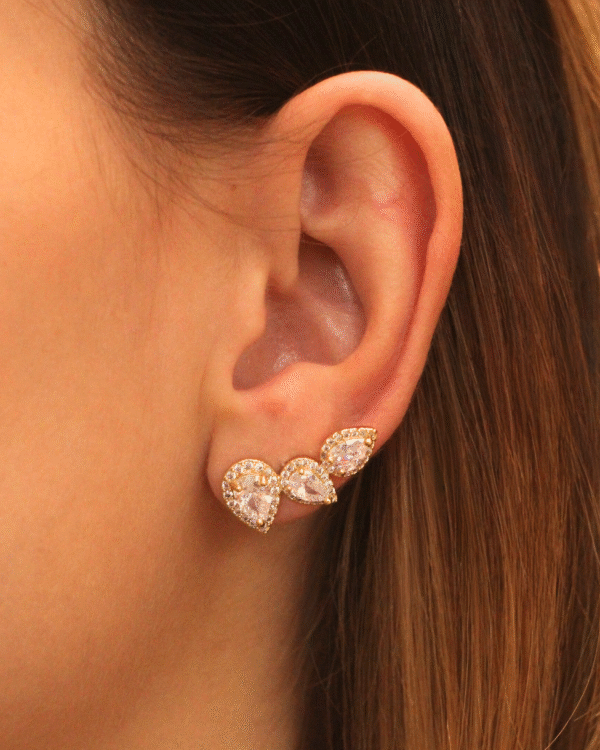 Brinco Ear Cuff Gotas | Ouro