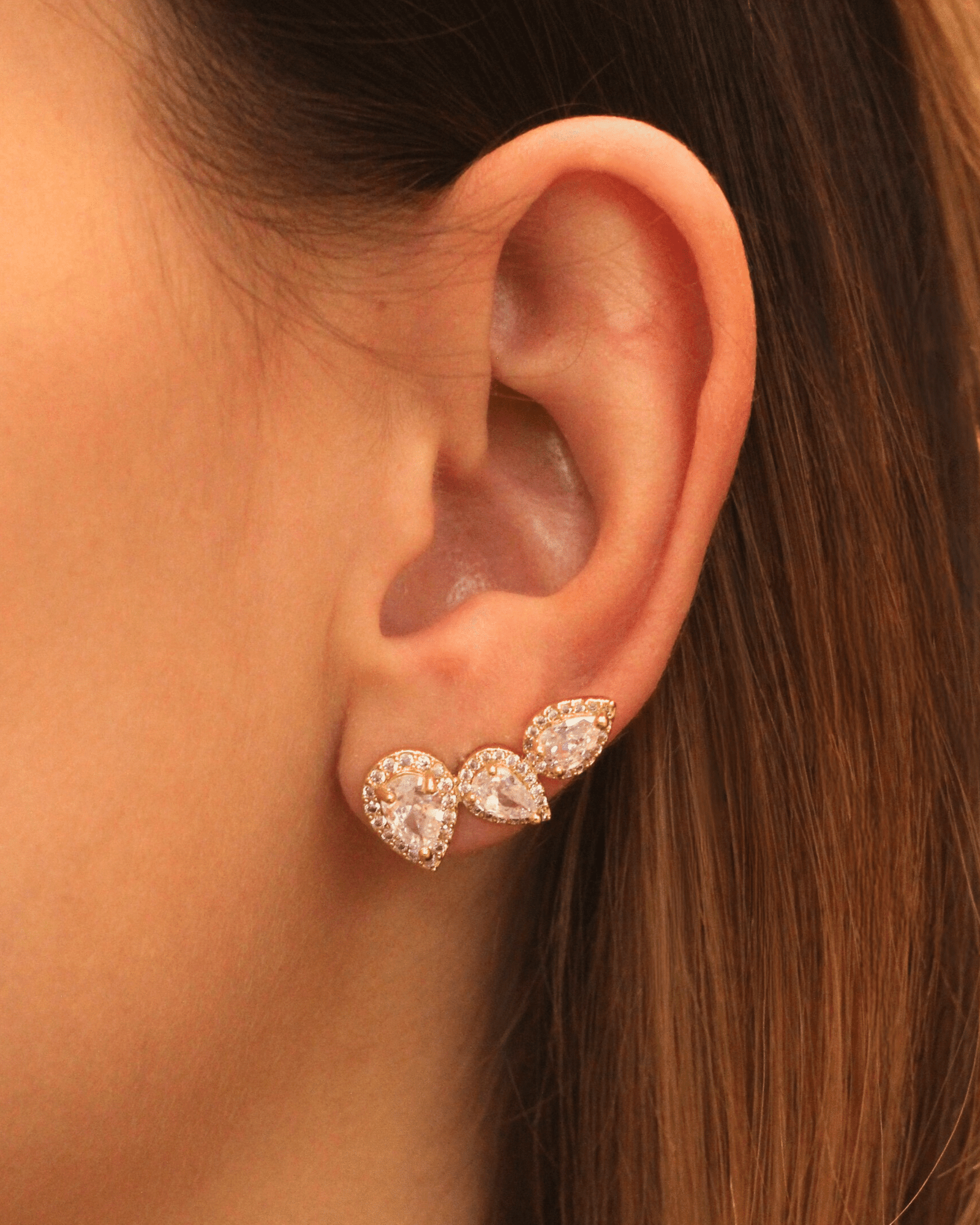 Brinco Ear Cuff Gotas | Ouro