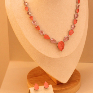 Conjunto Gotas Laranja e Rosa