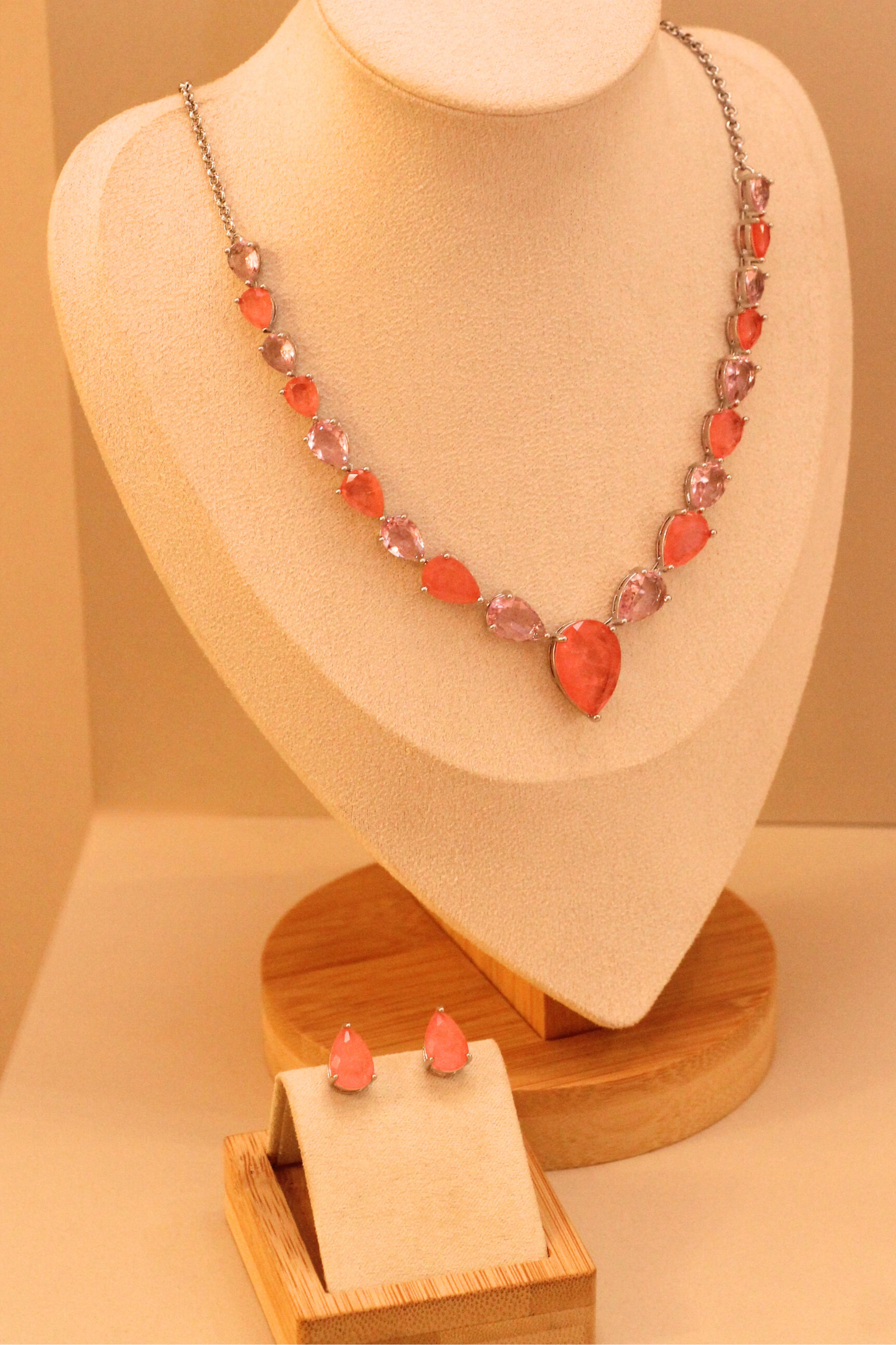 Conjunto Gotas Laranja e Rosa