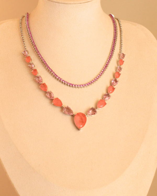 Conjunto Gotas Laranja e Rosa - Imagem 2