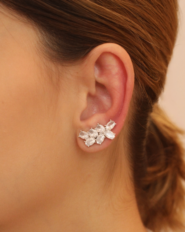 Brinco Ear Cuff Zircônias II