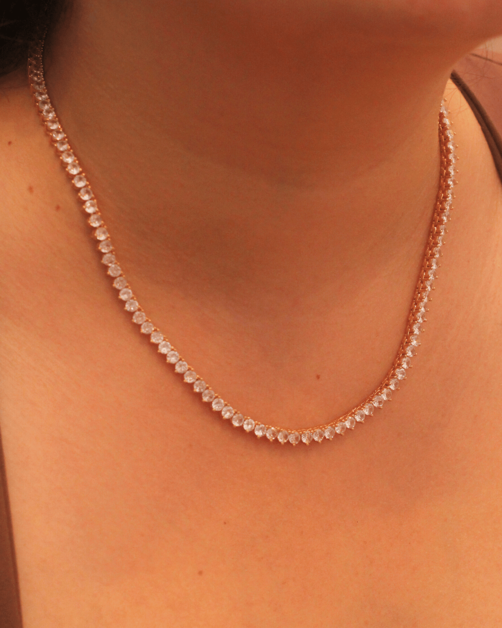 Colar Riviera 3 pontas | Ouro | 3mm