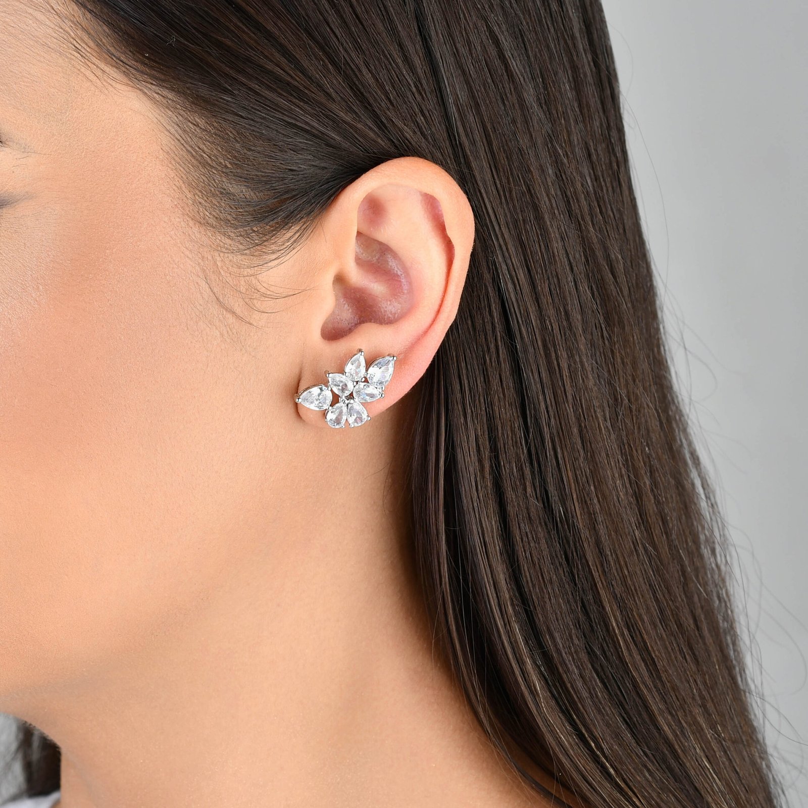 Brinco Ear Cuff Zirconias