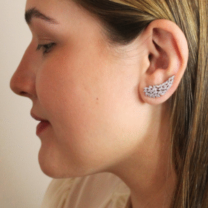 Brinco Ear Cuff Folhas