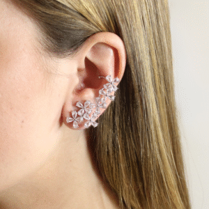 Brinco Ear Cuff Flores